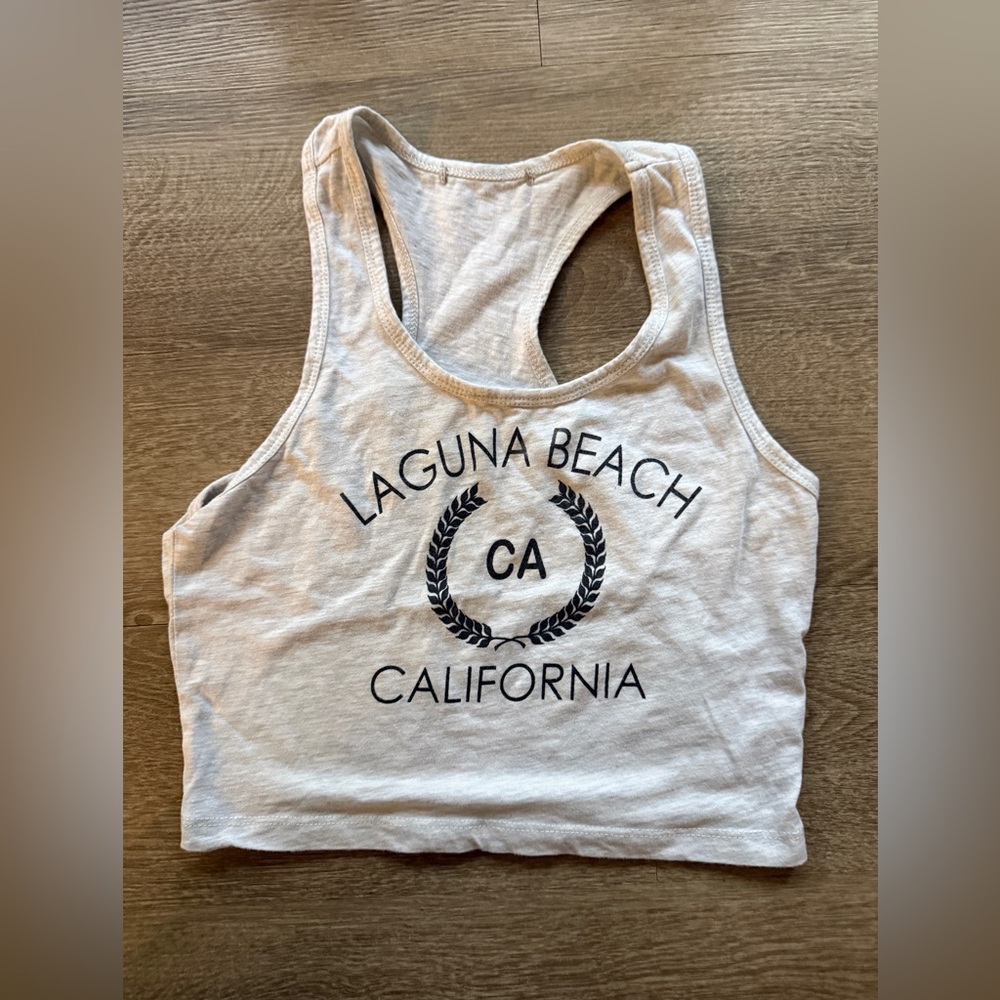 Laguna Beach California Women's Heather Grey Crop Top
